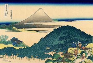 hokusai 36 ansichten mount fuji 08 The coast of seven leages in Kamakura