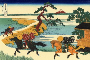 hokusai 36 ansichten mount fuji 13 Village of Sekiya at Sumida river