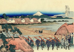 hokusai 36 ansichten mount fuji 15 Nakahara in the Sagami province