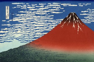 hokusai 36 ansichten mount fuji 33 Red Fuji southern wind clear morning