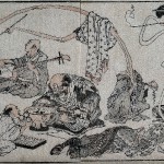 hokusai_A_strange_Japanese_scene_of_people_with_odd_features_Wellcome334a6